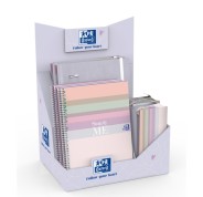 Oxford Cute Expositor con 13 Productos - 4 Carpetas de Anillas A4+ - 5 Cuadernos de Espiral A5+ - 4 Estuches Portatodo Triangulares - Colores Surtidos