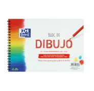 Oxford Dibujo Escolar Bloc Espiral Dibujo A5+ - Tapa Blanda/Contratapa Rigida - 20 Hojas 130gr Liso