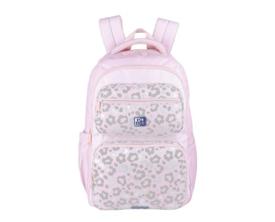 Oxford Dream Tech Animal Print Mochila Escolar 25L - 2 Compartimentos y 10 Bolsillos - Espalda Ergonomica Transpirable - Asas Acolchadas y Ajustables - Compartimento para Portatil - Color Rosa