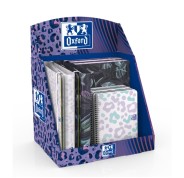 Oxford Dream Tech Expositor con 14 Productos - 5 Cuadernos de Espiral A4+ - 5 Cuadernos de Espiral A5+ - 4 Carpetas de Anillas A4+ - Colores Surtidos