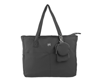 Oxford Endless Tote Bag 14L - Amplio Compartimento - 9 Bolsillos - Incluye Neceser Interior, Monedero y Tarjetero - Color Negro