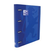Oxford Europeanbinder Classic A4+ Carpeta de Anillas con Recambio Cuadricula 5x5 - Tapa Extradura - Cierre con Goma Elastica - Color Azul Marino