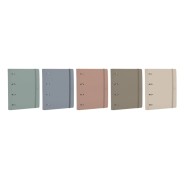 Oxford Europeanbinder Forest Carpeta de Anillas - Formato A4+ - Cierre con Goma - Incluye Recambio de Hojas con Cuadricula 5x5mm - Bolsillo Interior - Lomo de 45mm - Colores Surtidos