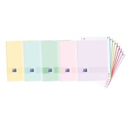 Oxford Europeanbook 8 Live & Go Pack de 5 Cuadernos Espiral Formato A4+ Cuadriculado 5x5mm - 160 Hojas Microperforadas con 4 Taladros - Tapa de Plastico - 8 Bandas de Color - Colores Pastel Surtidos
