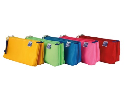 Oxford Kangoo Kids Estuche Doble Poliester - Compacto y Resistente - Colores Surtidos