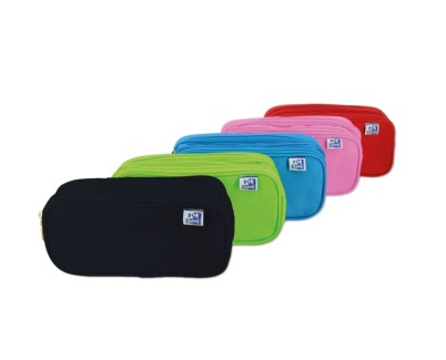 Oxford Kangoo Kids Estuche Triple - 3 Cremalleras - Poliester Resistente - Tamaño Compacto de 22.5x11x7cm - Colores Surtidos