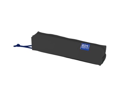 Oxford Kangoo Live and Go Estuche Cuadrado Compacto - Goma Elastica para Cuadernos - 22x4x4cm - Color Negro