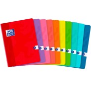 Oxford Libreta Grapada A5+ Cuadricula Seyes - 48 Hojas con Margen - Tapa Blanda - Ideal para Tomar Apuntes - Colores Surtidos