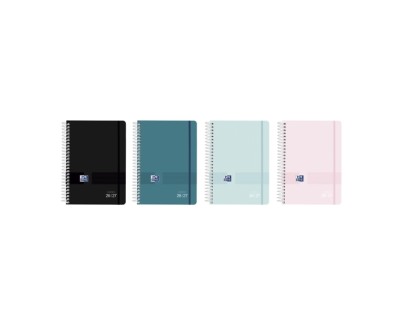 Oxford Live and Go Agenda Escolar con Espiral - Castellano - Tapa de Plastico - Formato Octavo - Semana Vista - Colores Surtidos