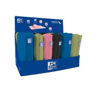 Oxford Live and Go Expositor con 22 Estuches - 8 Rectangulares Medianos - 10 Cuadrados Compactos - 4 Cuadrados Grandes - 39.5x24x24.5cm - Colores Vivos Surtidos