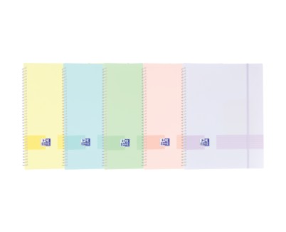 Oxford Live & Go A4 Carpeta de Fundas - Tapa de Plastico Opaco - Espiral 20 Fundas - Colores Surtidos