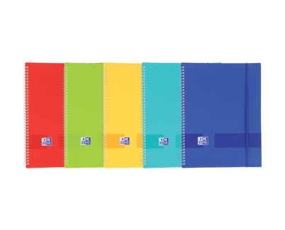 Oxford Live & Go A4 Carpeta de Fundas - Tapa de Plastico Opaco - Espiral 40 Fundas - Color Vivos