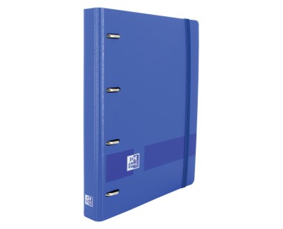 Oxford Live & Go A4+ Polyfoam Europeanbinder - Lomo de 45mm - Anillas de 4Dx35mm - Incluye Recambio 5x5 - Color Azul Marino