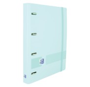 Oxford Live & Go A4+ Polyfoam Europeanbinder - Lomo de 45mm - Anillas de 4Dx35mm - Incluye Recambio 5x5 - Color Azul Pastel