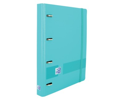 Oxford Live & Go A4+ Polyfoam Europeanbinder - Lomo de 45mm - Anillas de 4Dx35mm - Recambio 5x5 - Color Turquesa