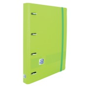 Oxford Live & Go A4+ Polyfoam Europeanbinder - Lomo de 45mm - Anillas de 4Dx35mm - Recambio 5x5 - Color Verde