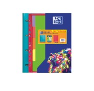 Oxford Live & Go Carpeta Europeanbinder A4+ con Recambio Cuadricula 5x5 + Separadores + Sobre Multitaladro - Ideal para Organizar Documentos - Colores Vivos Surtidos