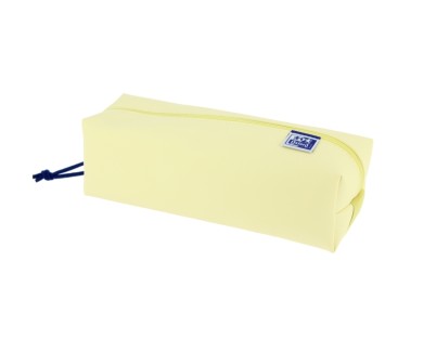 Oxford Live & Go Estuche Cuadrado Grande - Material Acolchado - Goma Elastica para unirlo al Cuaderno - Color Amarillo