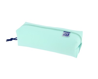 Oxford Live & Go Estuche Cuadrado Grande - Material Acolchado - Goma Elastica para unirlo al Cuaderno - Color Azul