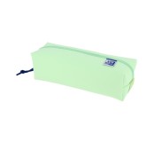 Oxford Live & Go Estuche Cuadrado Grande - Material Acolchado - Goma Elastica para unirlo al Cuaderno - Color Verde