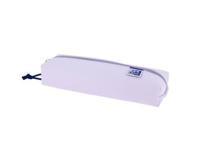 Oxford Live & Go Estuche Rectangular Mediano - Material Acolchado - Goma Elastica para unirlo al Cuaderno - Color Malva