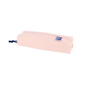 Oxford Live & Go Estuche Rectangular Mediano - Material Acolchado - Goma Elastica para unirlo al Cuaderno - Color Rosa