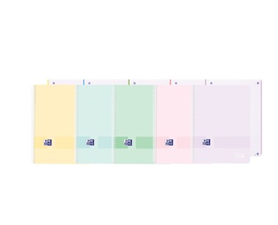 Oxford Live&Go Europeanbook 1 Tapa de Plastico A4+ 5x5 - 80 Hojas - Colores Surtidos