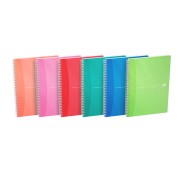 Oxford Office My Colours Cuaderno Espiral A4 - Tapa de Plastico - 5x5 - 90 Hojas - Colores Surtidos