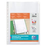 Oxford Pack de 10 Fundas Multitaladro A4 con Fuelle - Gran Capacidad - Polipropileno 200µ - Acabado Cristal