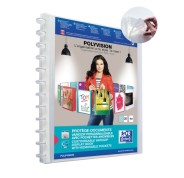 Oxford Polyvision Variozip A4+ Carpeta de 20 Fundas Removibles - Tapa de Plastico Personalizable - Organizacion y Proteccion para tus Documentos