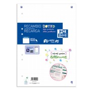 Oxford School A5 Recambio Paquete Dots 80 Hojas - Papel de Alta Calidad - Puntos para Organizar tus Notas