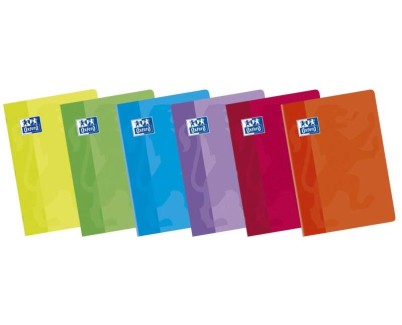 Oxford School Classic A5+ Tapa Blanda Libreta Grapada 8x8 - 48 Hojas - Margen 8x8 - Colores Surtidos