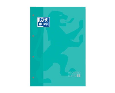 Oxford School Classic Cuaderno de Recambio - Tama&ntilde;o A4 - Tapa Blanda - Encolado - Cuadricula 5x5 - 80 Hojas - Color Ice Mint