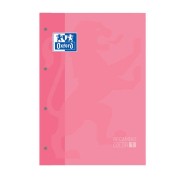 Oxford School Classic Cuaderno de Recambio - Tamaño A4 - Tapa Blanda - Encolado - Cuadricula 5x5 - 80 Hojas - Color Rosa Chicle