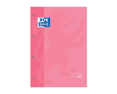 Oxford School Classic Cuaderno de Recambio - Tama&ntilde;o A4 - Tapa Blanda - Encolado - Cuadricula 5x5 - 80 Hojas - Color Rosa Chicle