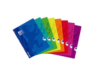 Oxford School Classic Openflex A4 Libreta Grapada - Tapa de Plastico Resistente - 1 Linea con Margen - 48 Hojas - Colores Surtidos