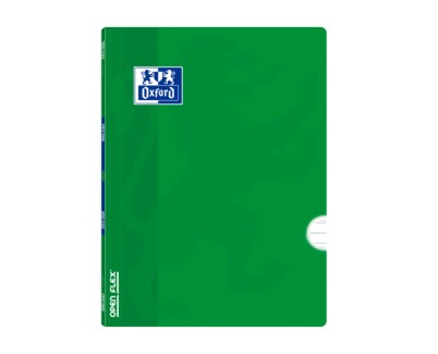 Oxford School Classic Openflex A4 - Tapa de Plastico Resistente - Libreta Grapada con Pauta 3.5 y Margen - 48 Hojas de Papel Verde de Alta Calidad