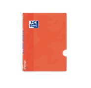Oxford School Classic Openflex Libreta Grapada A5+ 48 Hojas 1 Linea con Margen - Tapa de Plastico Translucido - Ideal para Estudiantes - Color Naranja