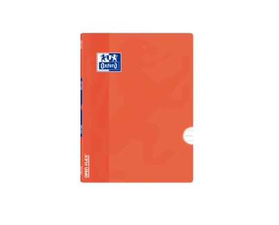 Oxford School Classic Openflex Libreta Grapada A5+ 48 Hojas 1 Linea con Margen - Tapa de Plastico Translucido - Ideal para Estudiantes - Color Naranja