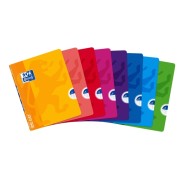 Oxford School Classic Openflex Libreta Grapada A5+ 48 Hojas 1 Linea con Margen - Tapa de Plastico Translucido - Ideal para Estudiantes - Colores Surtidos