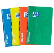 Oxford School Classic Openflex Libreta Grapada A6 48 Hojas Cuadricula 5x5 - Tapa de Plastico Translucido - Ideal para Estudiantes - Colores Surtidos
