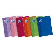 Oxford School Classic Write&Erase Fº Cuaderno Espiral - Tapa Extradura - Pauta 3.5mm con Margen - 80 Hojas - Colores Surtidos