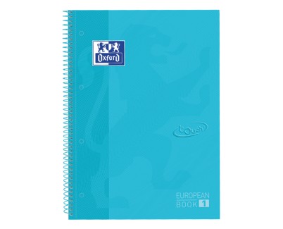 Oxford School Touch Europeanbook 1 Cuaderno A4+ 80 Hojas Cuadricula 5x5mm - Tapa Extradura - Color Azul