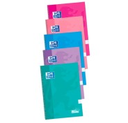 Oxford School Write&Erase Cuaderno Espiral 80 Hojas Cuadricula 4x4 con Margen - Tapa Extradura - Colores Surtidos