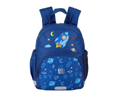 Oxford Space Mochila Infantil 8.5L - 2 Bolsillos Laterales con Goma Eslastica - Espalda Acolchada Ergonomica - Elementos Reflectantes - Asas Acolchadas y Ajustables - Material Repelente al Agua - Color Azul