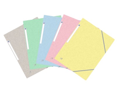 Oxford Top File+ Carpeta de Gomas 3 Solapas - Colores Pastel - Resistente y Duradera - Ideal para Organizar Documentos - Practica y Funcional
