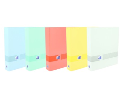 Oxford & You A4+ Carpeta de 4 Anillas D 40mm - Tama&ntilde;o A4+ - Capacidad para 450 Hojas - Tapa Extradura - Lomo de 60mm - Colores Pastel Surtidos