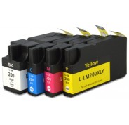 Compatible Pack 4 x Tinta LEXMARK 200XL