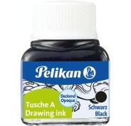 Pelikan 523 N17 Tinta China 10ml - Tinta de Alta Calidad - Resistente al Agua - Ideal para Dibujo y Caligrafia - Color Negro