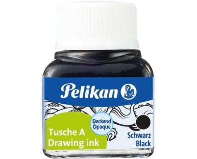 Pelikan 523 N17 Tinta China 10ml - Tinta de Alta Calidad - Resistente al Agua - Ideal para Dibujo y Caligrafia - Color Negro